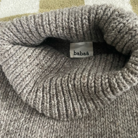 Babaa Men’s Jumper No17 Wool Turtleneck Sweater Dark Mist - Picture 5 of 15